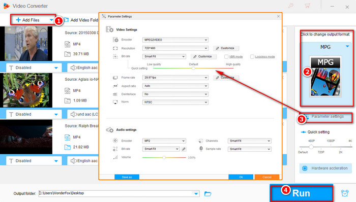 Change MP4 as MPG with MPEG2 Encoder for DVD Burning