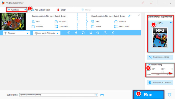 Transcode MP4 Videos to MPG Files