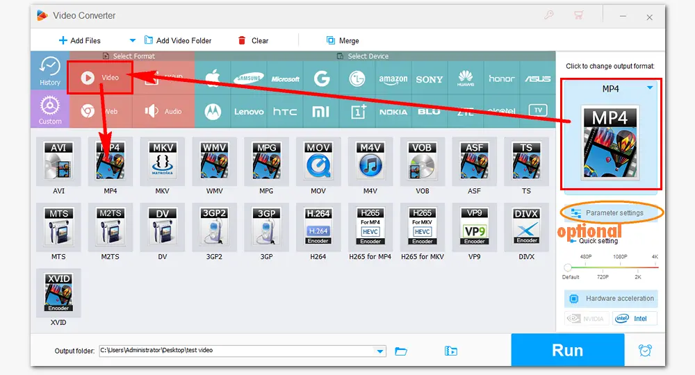 Output Settings