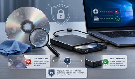 Troubleshoot a Protected DVD That Cannot Be Read