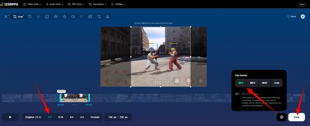 Online Crop Video Square Editor
