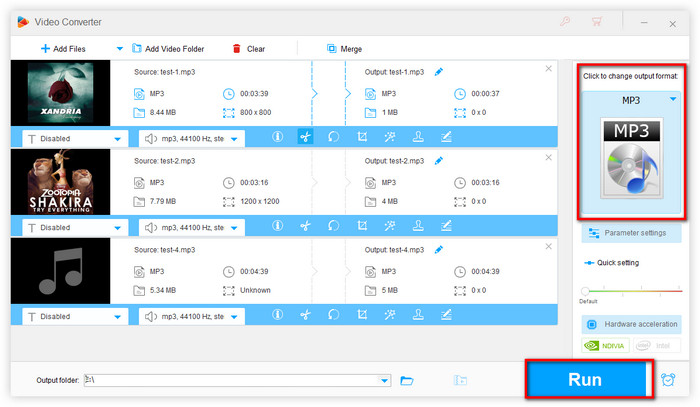 Cut music files in batches