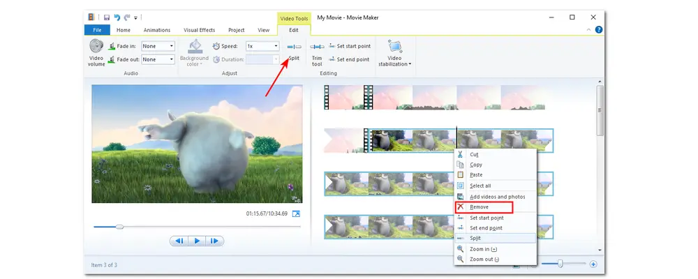 How to Trim Video in Movie Maker