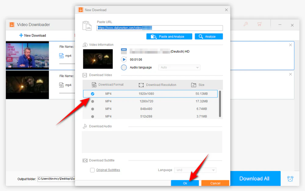 Choose the Download Option