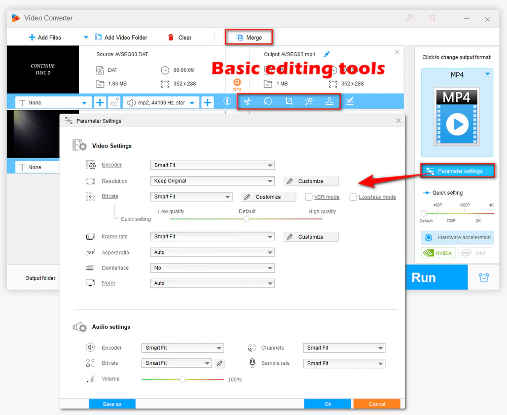 Adjust Settings or Make Simple Edits