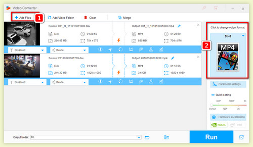 Add or Drag the DAV File to This DAV Converter