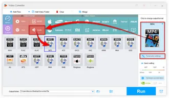 Choose MP3 as Output Format