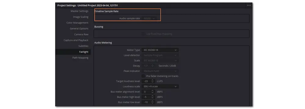 Adjust Sample Rate