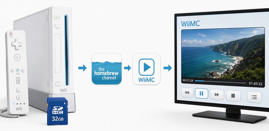 Play videos from an SD card with WiiMC
