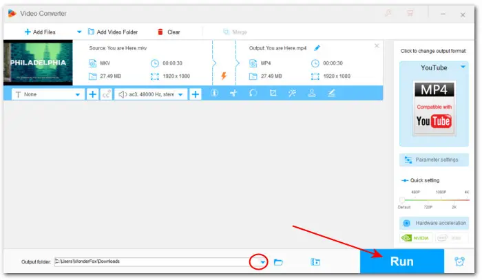 Start MKV YouTube Conversion