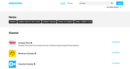 Find Comedy Channels on Dailymotion