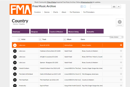 Free Music Archive-massive free country music