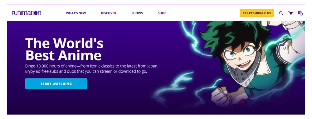 Funimation website 
