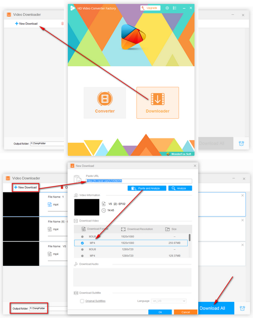 steps for Naver videos downloading