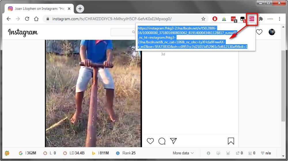Instagram Private Video Downloader Chrome Extension