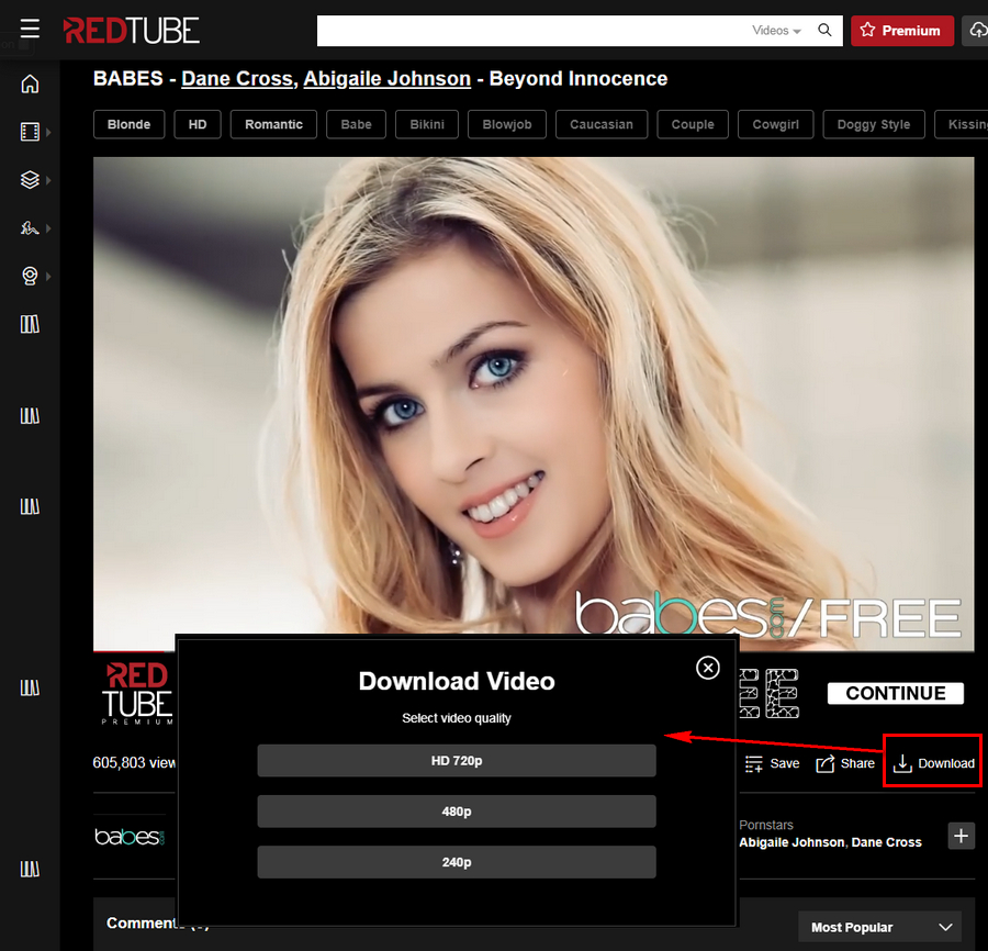 Directly Download from RedTube