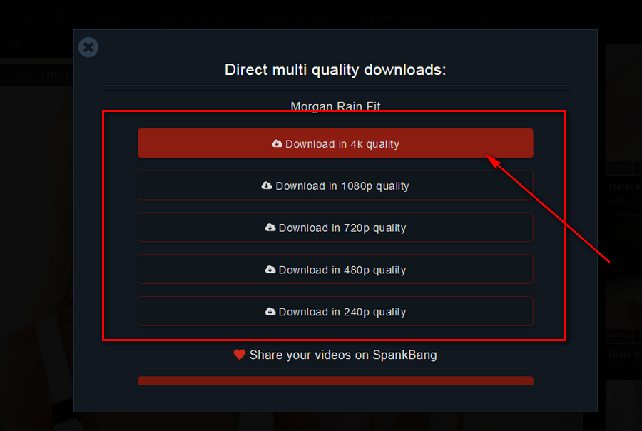 Select Download Option