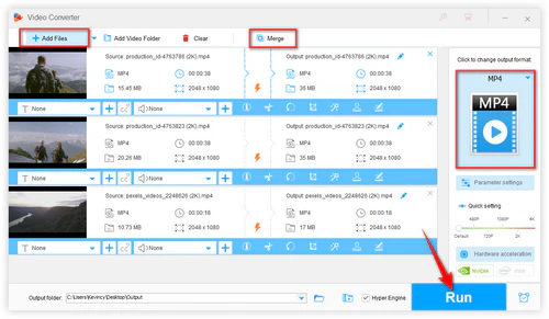 Convert or Merge Downloaded Videos