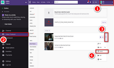 Download Twitch VOD of Your Own