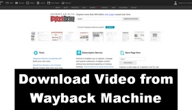 Wayback Machine Video Downloader