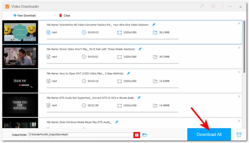Start Downloading Videos from the Website
