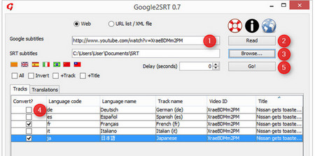 Download Subtitles Google2SRT