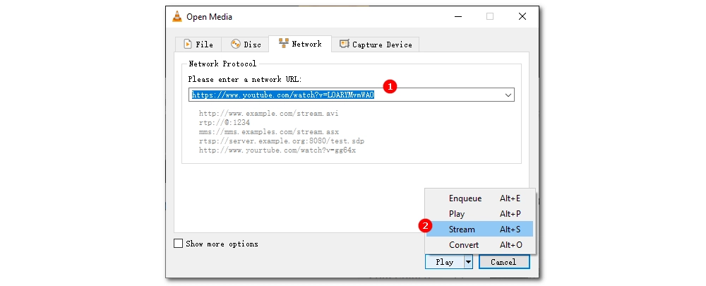 Use VLC to Download YouTube Videos - Paste URL