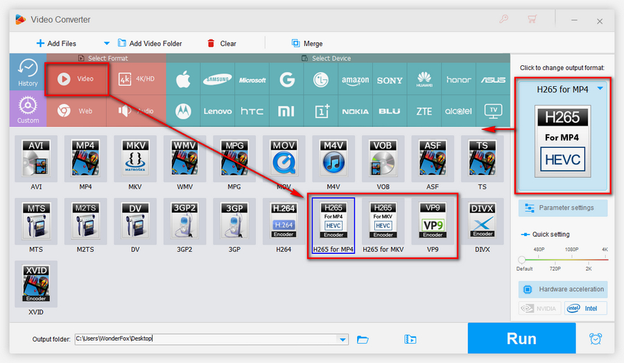 Choose Advanced Video Encoder