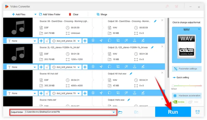 Start DSD to PCM Batch Conversion