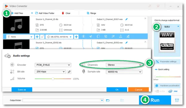 Convert DTS File to Stereo