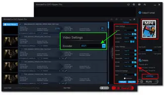 Set AV1 MP4 as Output Format