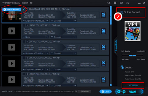 Set MP4 as the Output Format