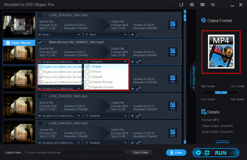 Choose the output format