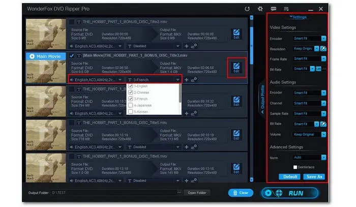 Edit the Video and Modify Output Settings