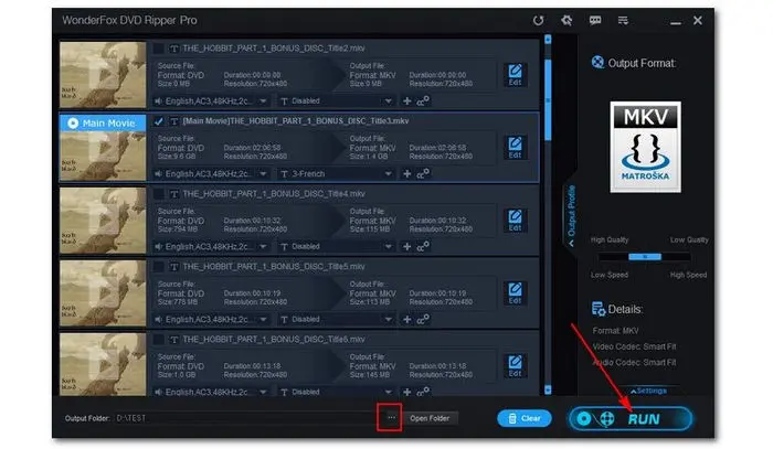 Start DVD Video to MKV Conversion