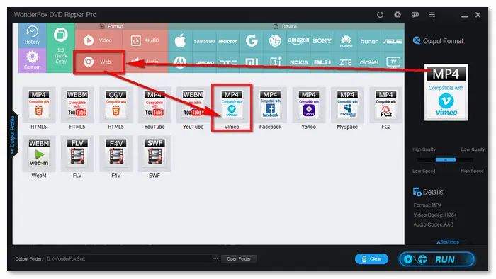 Choose Vimeo Video Format