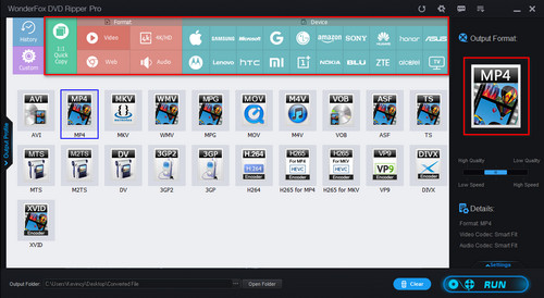 Select Output Format