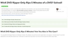 WinX DVD Ripper Only Rips 5 Minutes