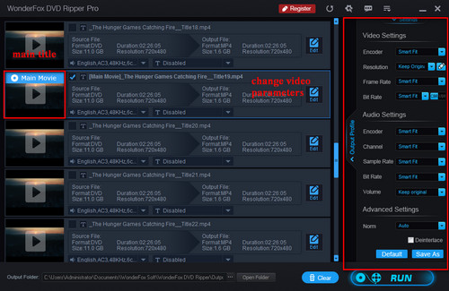 Preset parameters