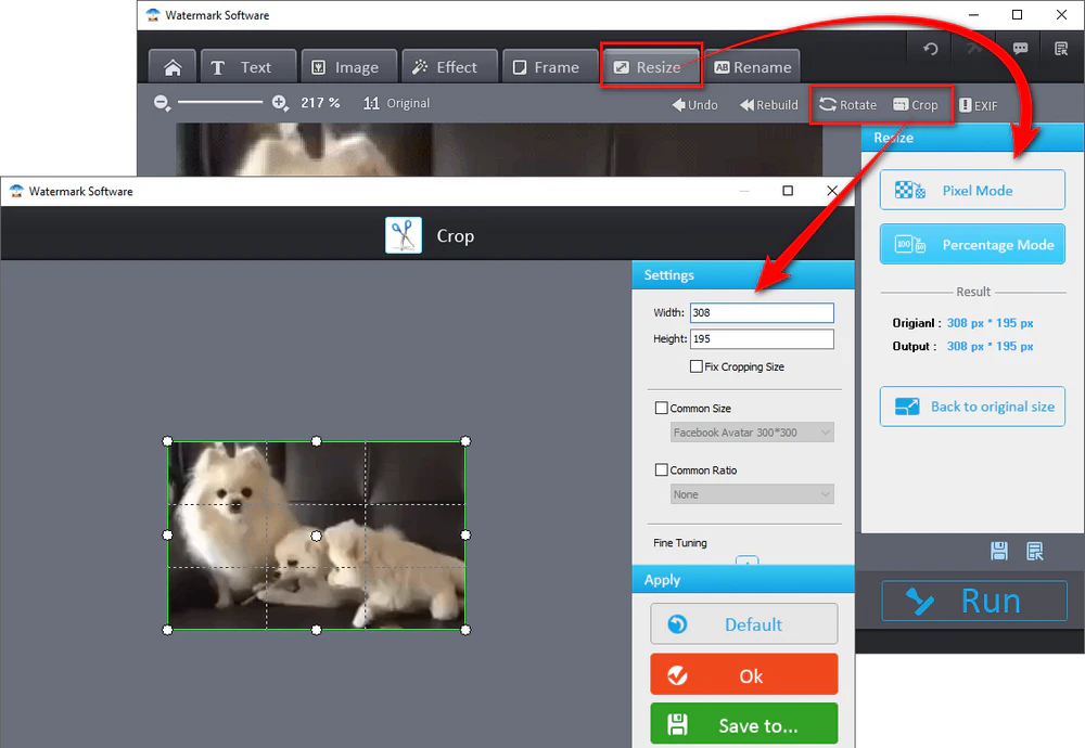 Crop, Resize, or Rotate the GIF