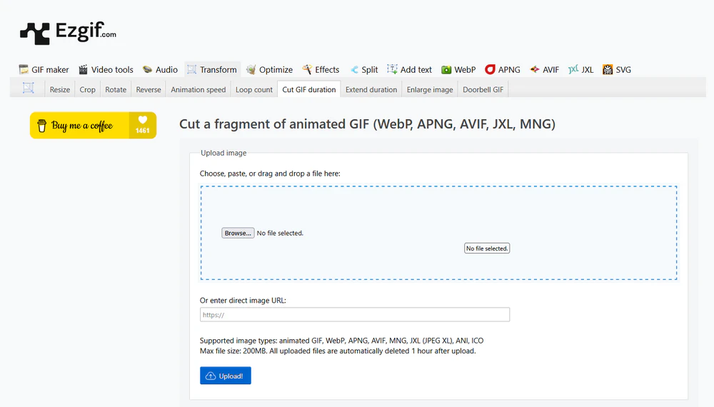 Edit and Cut a GIF Online with Ezgif