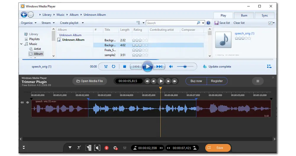 Edit WAV Audio in Windows Media Player