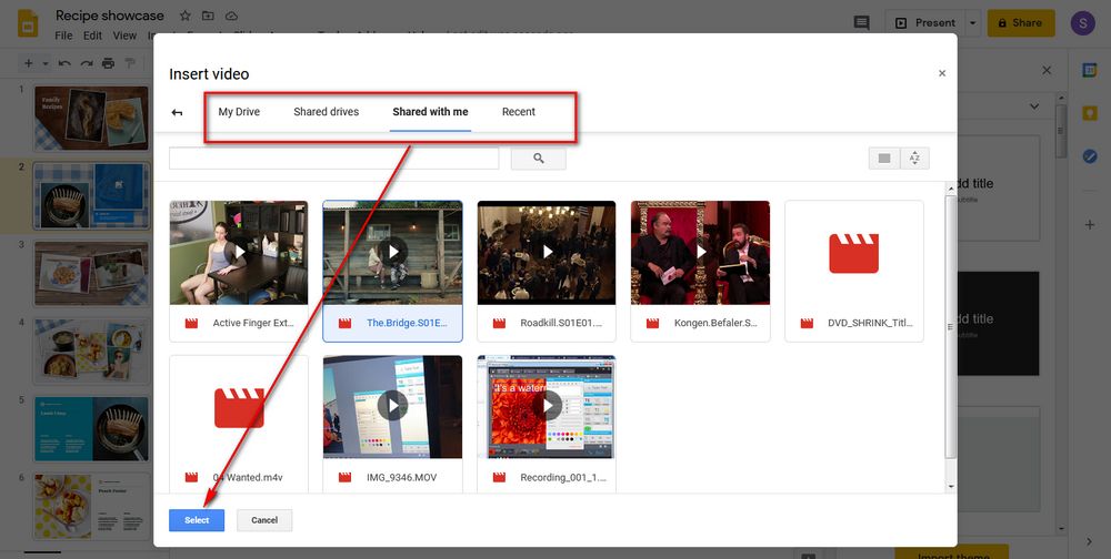 How to Put a Video on Google Slides from Google Drive
