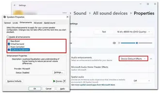 Audio Enhancements Windows 11