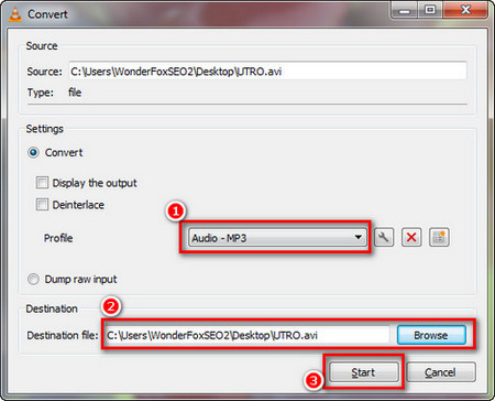 Customize output parameters and Convert