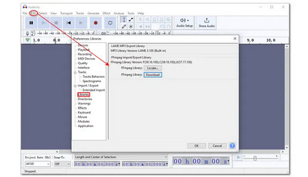 Audacity FFmpeg Library