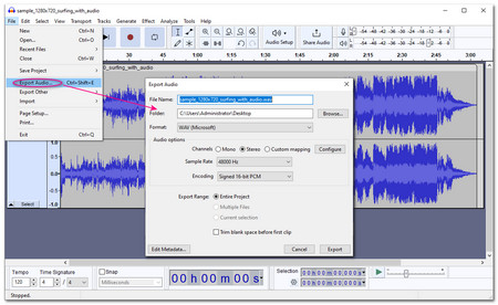 Audacity Extract Audio from AVI