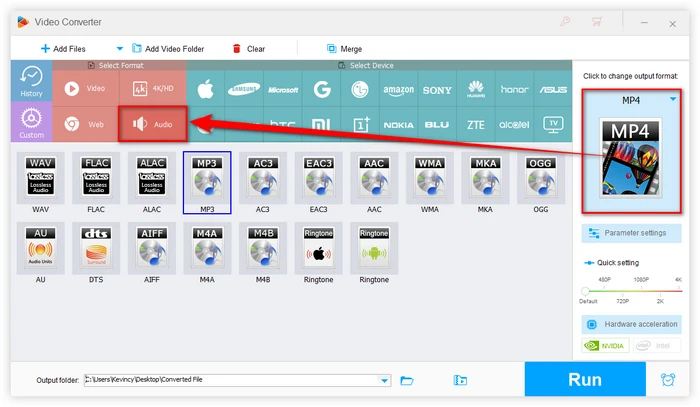 Choose an Audio Output Format