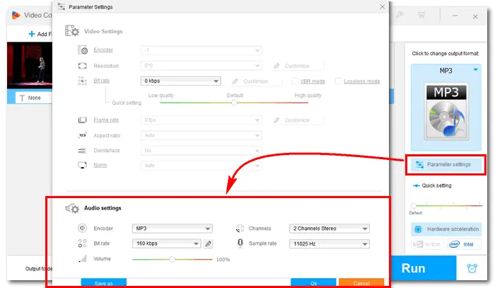 Change Parameter Settings