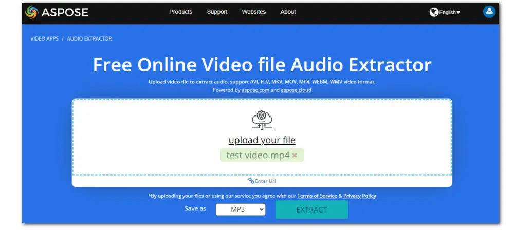 Aspose Video Audio Extractor